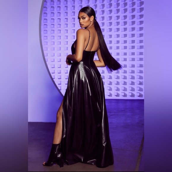 Fashion Nova Dresses & Skirts - Fashion Nova Leather Maxi Dress
